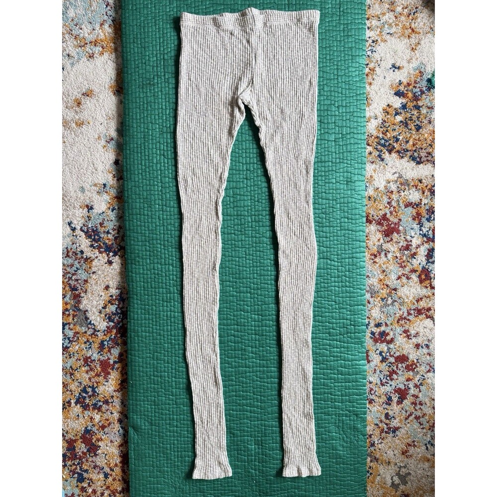 NEW Y2K Pure Good Waffle Knit Thermal Leggings Joggers Pants Casual M/L Stretch